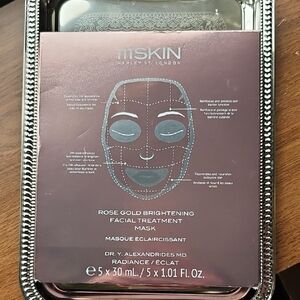 NIB 111SKIN 24k Rose Gold Brightening Hydrogel Facial Treatment Mask 5 In Box
